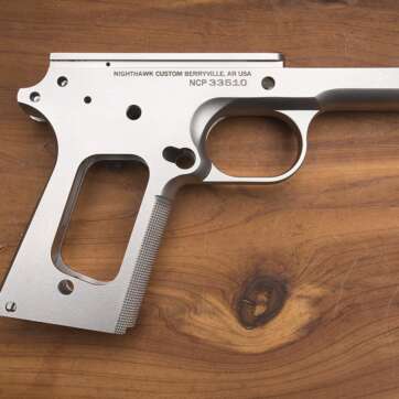 1911 Frame, Officer, Deep Cut 25 LPI Checkering, Ramp Cut/9mm